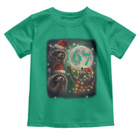 Funny Christmas Three Raccoons 67 Toddler T Shirt Trash Panda Moon Howling Six Seven Meme - Wonder Print Shop