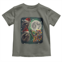 Funny Christmas Three Raccoons 67 Toddler T Shirt Trash Panda Moon Howling Six Seven Meme - Wonder Print Shop