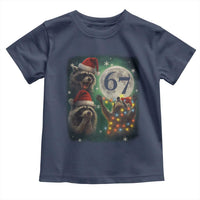 Funny Christmas Three Raccoons 67 Toddler T Shirt Trash Panda Moon Howling Six Seven Meme - Wonder Print Shop