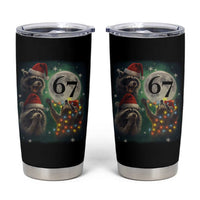 Funny Christmas Three Raccoons 67 Tumbler Cup Trash Panda Moon Howling Six Seven Meme - Wonder Print Shop