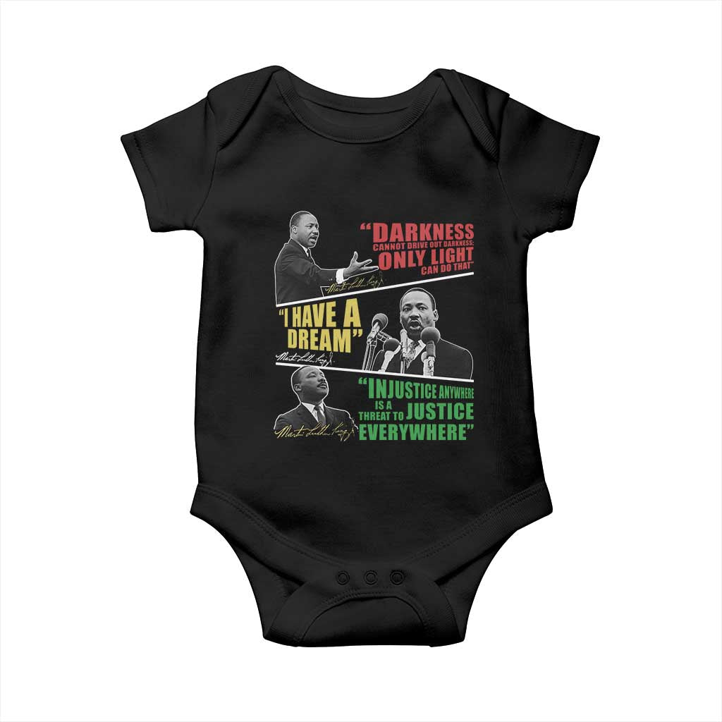 Martin Luther King MLK Quotes Black History Leaders Baby Onesie