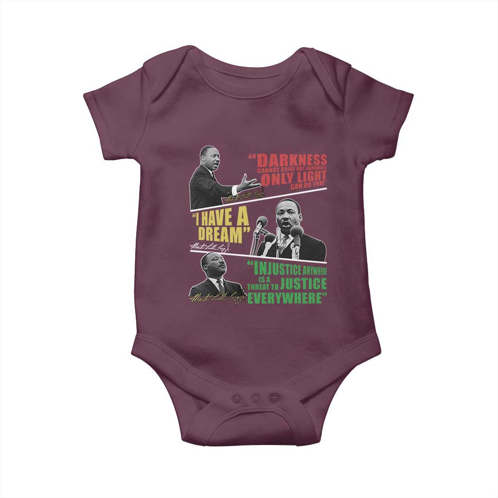 Martin Luther King MLK Quotes Black History Leaders Baby Onesie