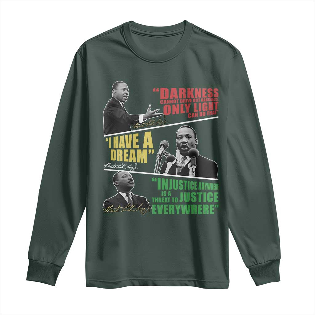 Martin Luther King MLK Quotes Black History Leaders Long Sleeve Shirt
