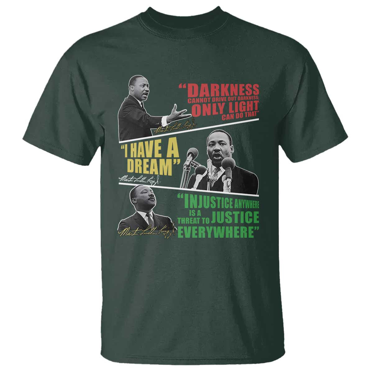 Martin Luther King MLK Quotes Black History Leaders T Shirt