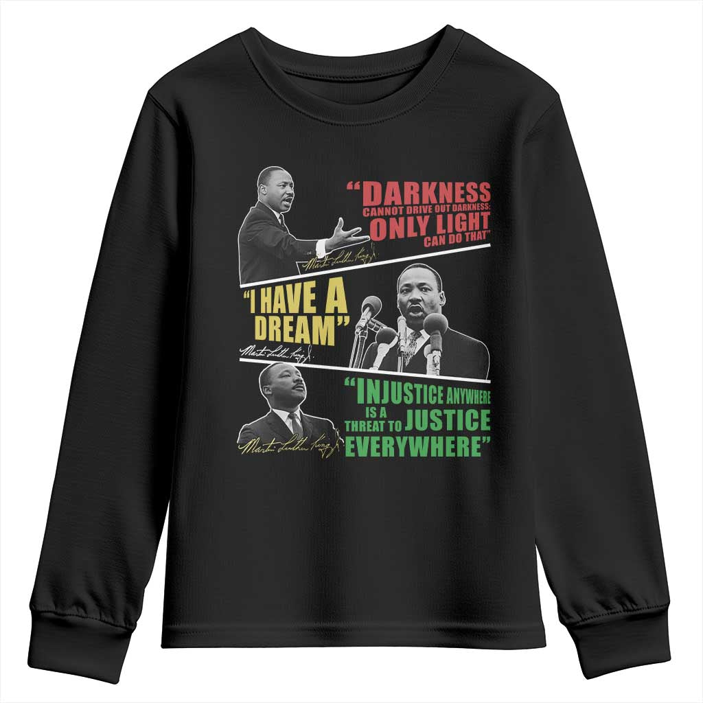Martin Luther King MLK Quotes Black History Leaders Youth Sweatshirt