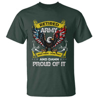 Retired Army Been There Done That And Damn Proud Of It T Shirt Veteran Bald Eagle  American Flag