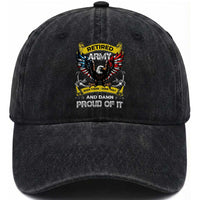 Retired Army Been There Done That And Damn Proud Of It Washed Cotton Baseball Cap Veteran Bald Eagle  American Flag