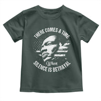 MLK Day There Comes A Time When Silence Is Betrayal Toddler T Shirt Martin Luther King Vintage American Flag Black History Month