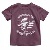MLK Day There Comes A Time When Silence Is Betrayal Toddler T Shirt Martin Luther King Vintage American Flag Black History Month