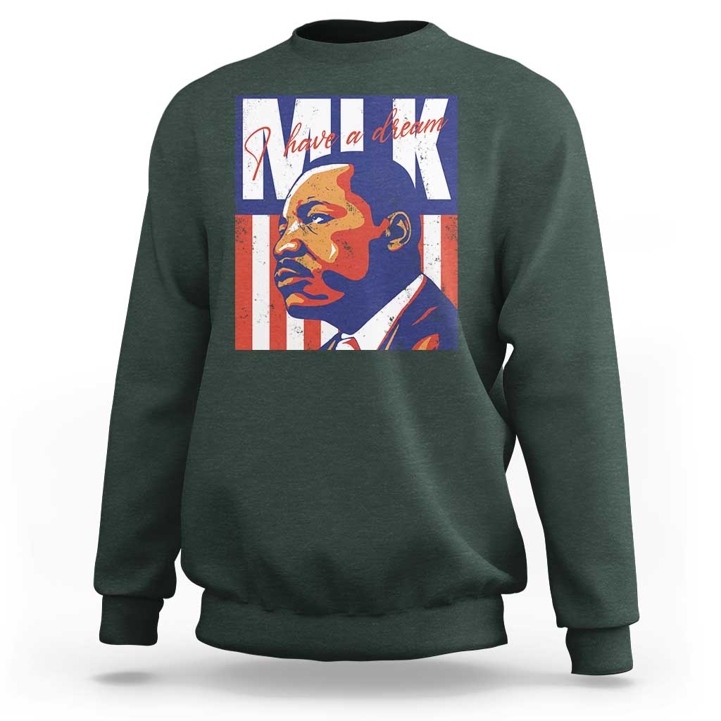 MLK Day I Have A Dream Sweatshirt Martin Luther King Vintage American Flag Black History Month