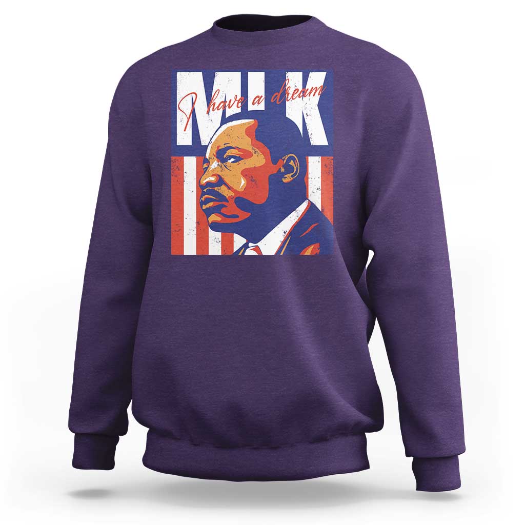 MLK Day I Have A Dream Sweatshirt Martin Luther King Vintage American Flag Black History Month