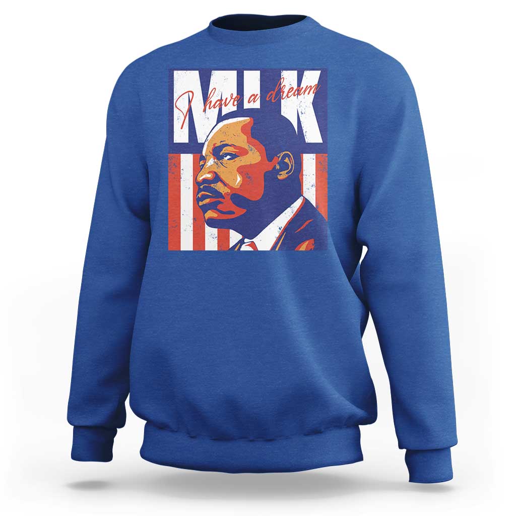 MLK Day I Have A Dream Sweatshirt Martin Luther King Vintage American Flag Black History Month