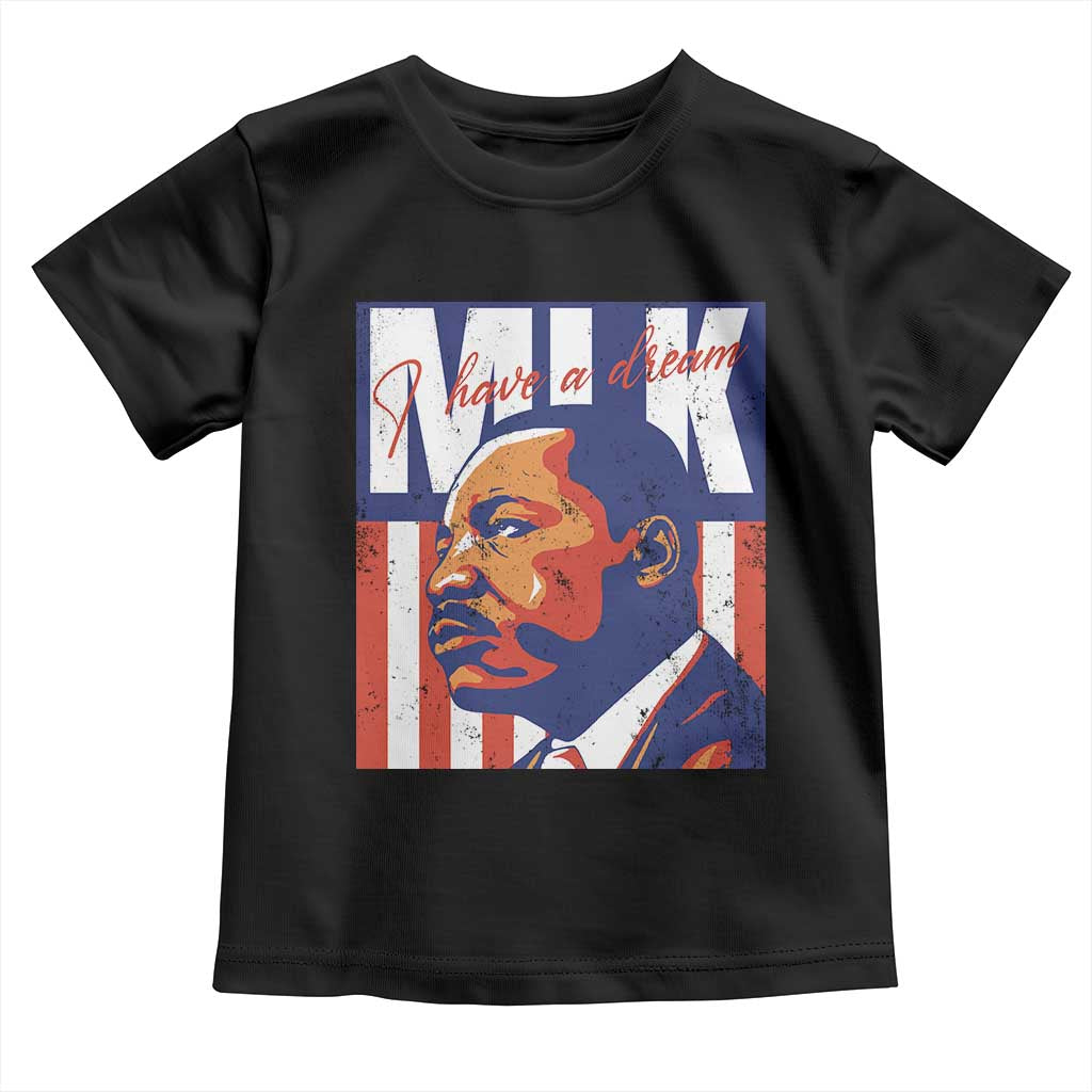 MLK Day I Have A Dream Toddler T Shirt Martin Luther King Vintage American Flag Black History Month