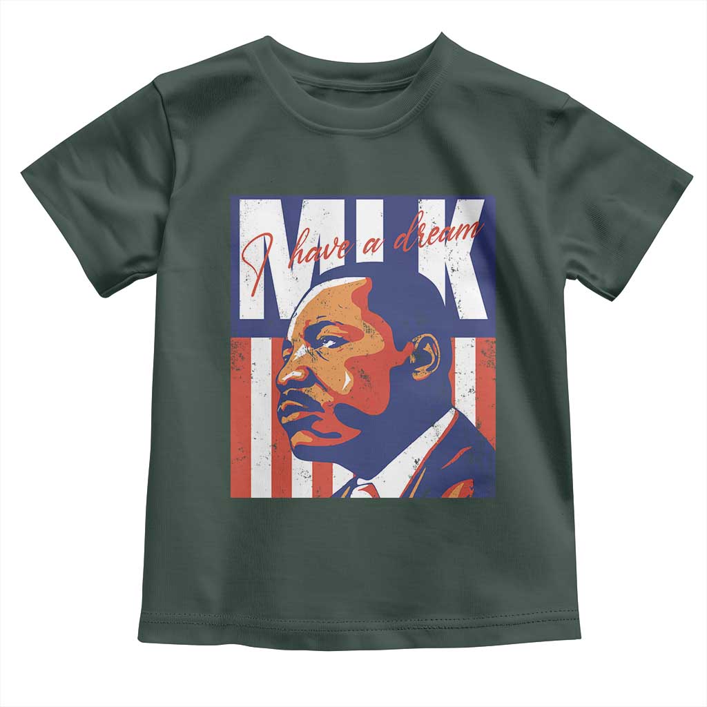 MLK Day I Have A Dream Toddler T Shirt Martin Luther King Vintage American Flag Black History Month