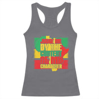 MLK Day Judge Me By The Content Of My Character Racerback Tank Top Martin Luther King Africa Map Black History Month