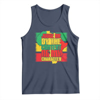 MLK Day Judge Me By The Content Of My Character Tank Top Martin Luther King Africa Map Black History Month