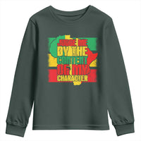 MLK Day Judge Me By The Content Of My Character Youth Sweatshirt Martin Luther King Africa Map Black History Month