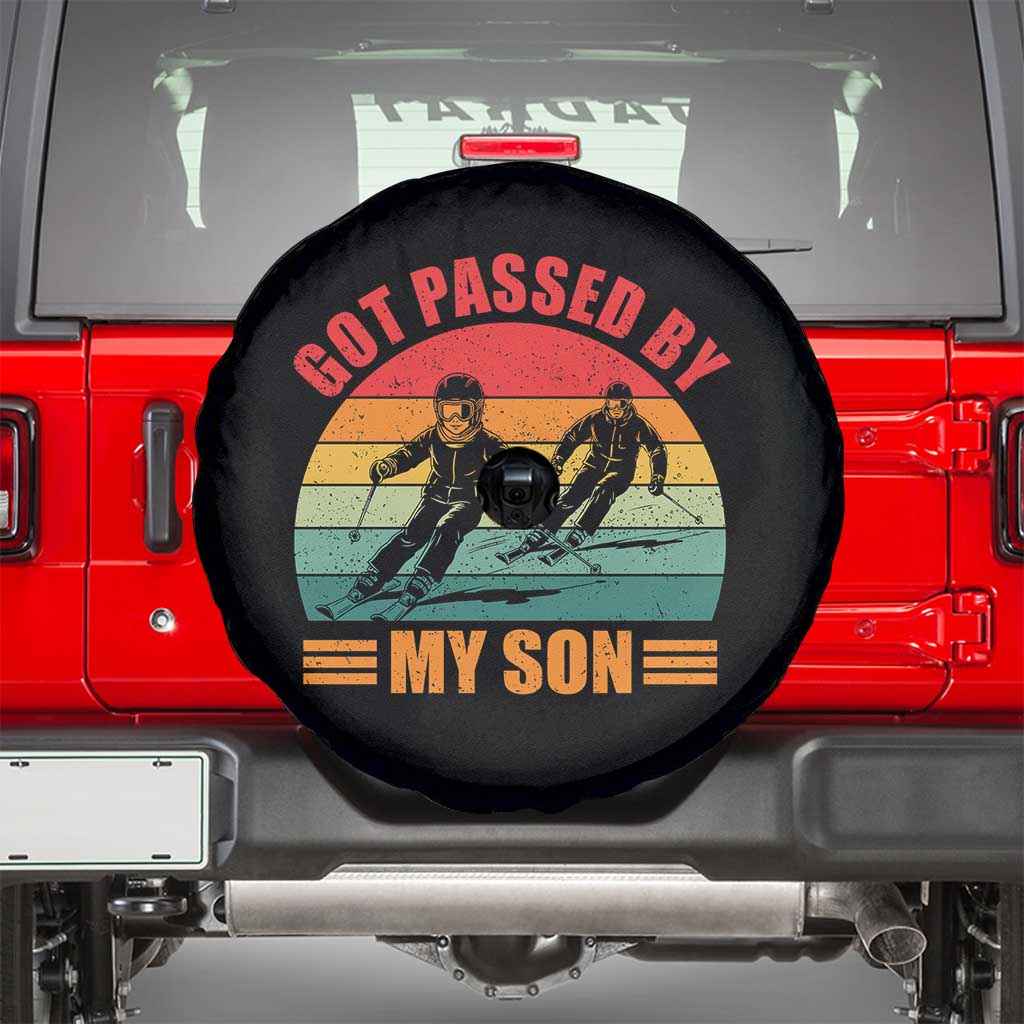 Funny Skiing Ski Dad Spare Tire Cover Got Passed By My Son Retro Vintage - Wonder Print Shop