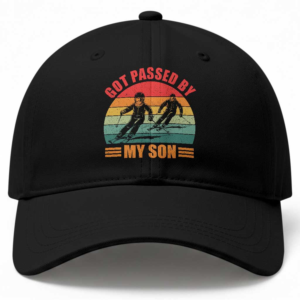 Funny Skiing Ski Dad Baseball Cap Got Passed By My Son Retro Vintage