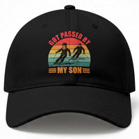 Funny Skiing Ski Dad Baseball Cap Got Passed By My Son Retro Vintage
