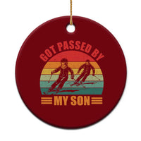 Funny Skiing Ski Dad Ceramic Ornament Got Passed By My Son Retro Vintage - Wonder Print Shop