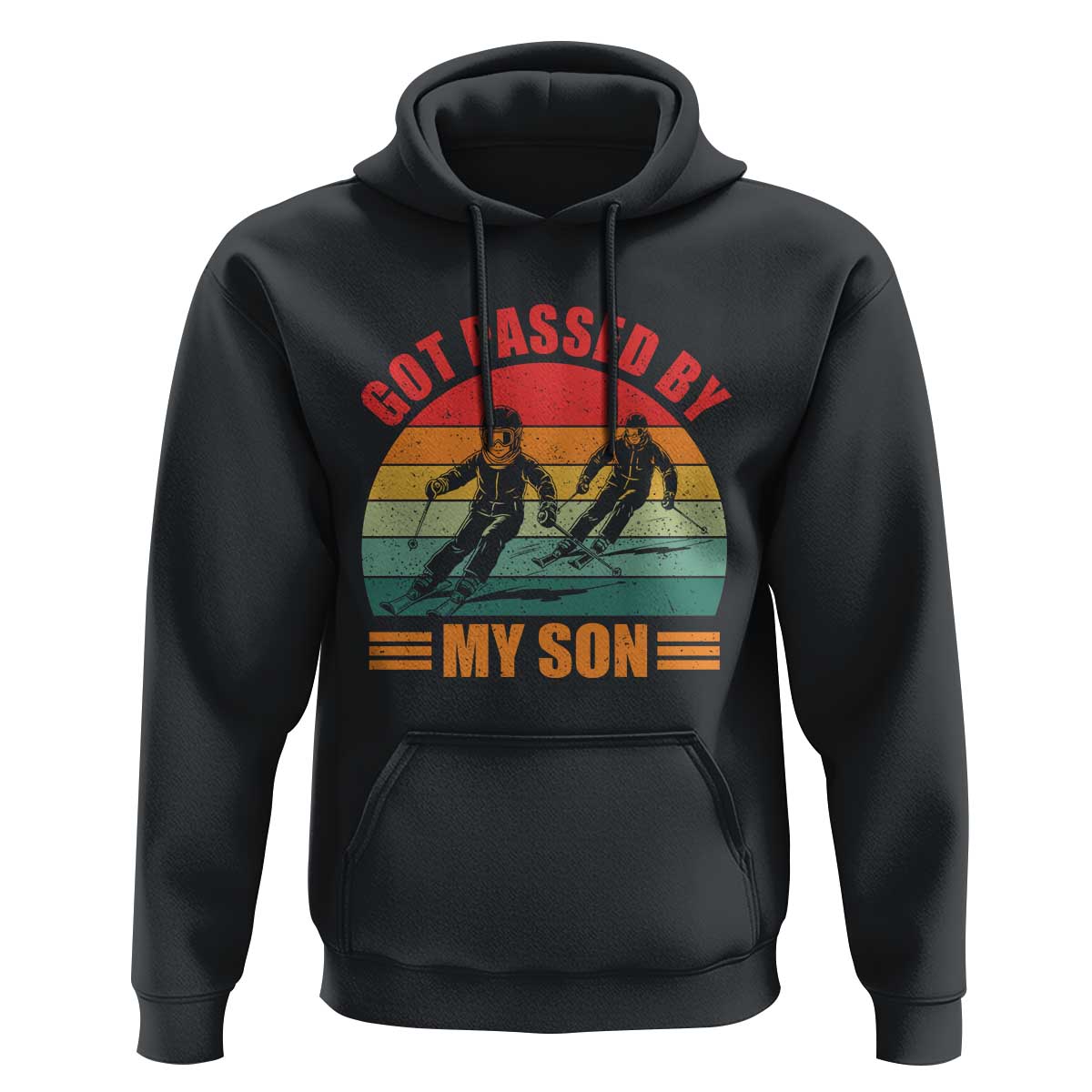 Funny Skiing Ski Dad Hoodie Got Passed By My Son Retro Vintage - Wonder Print Shop