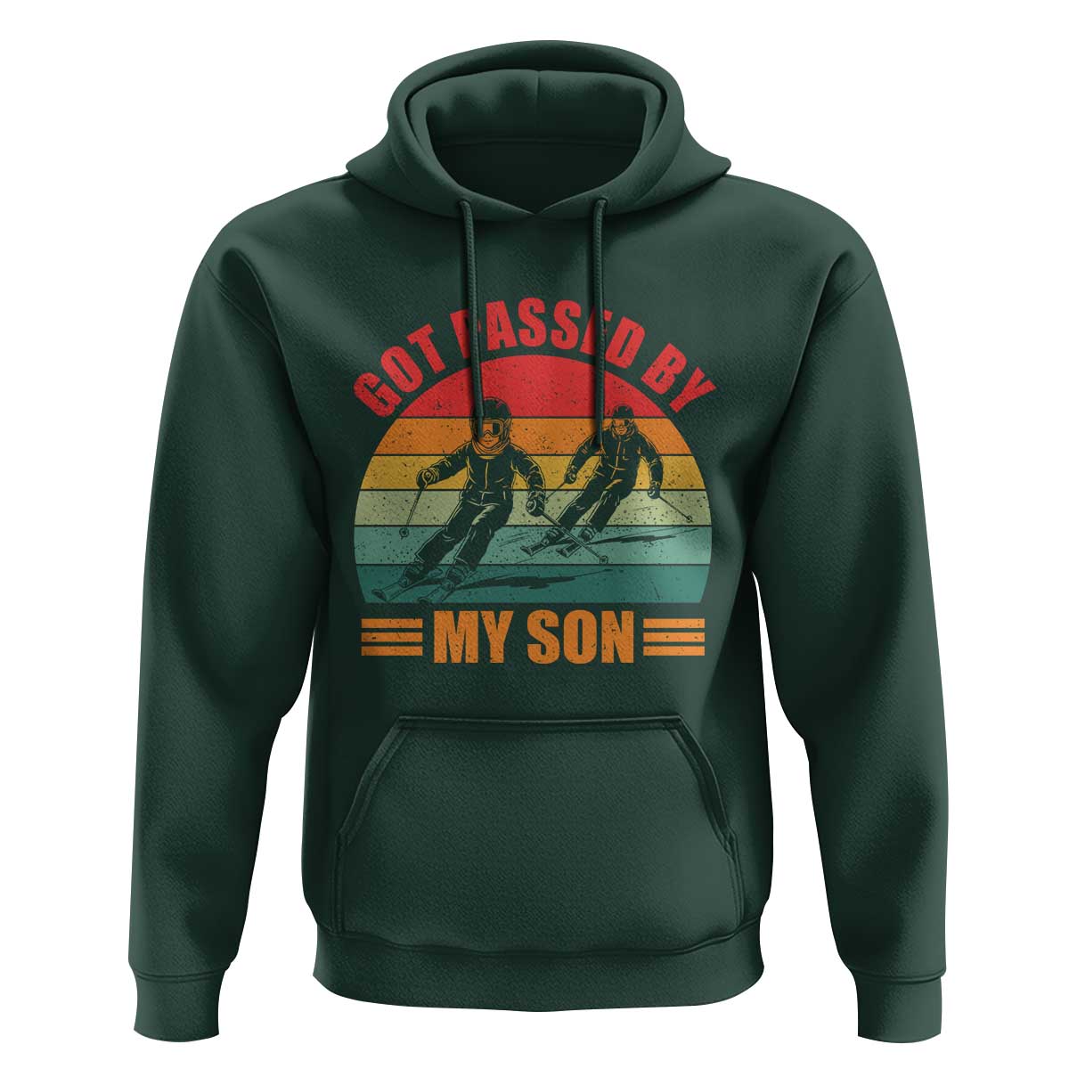 Funny Skiing Ski Dad Hoodie Got Passed By My Son Retro Vintage - Wonder Print Shop