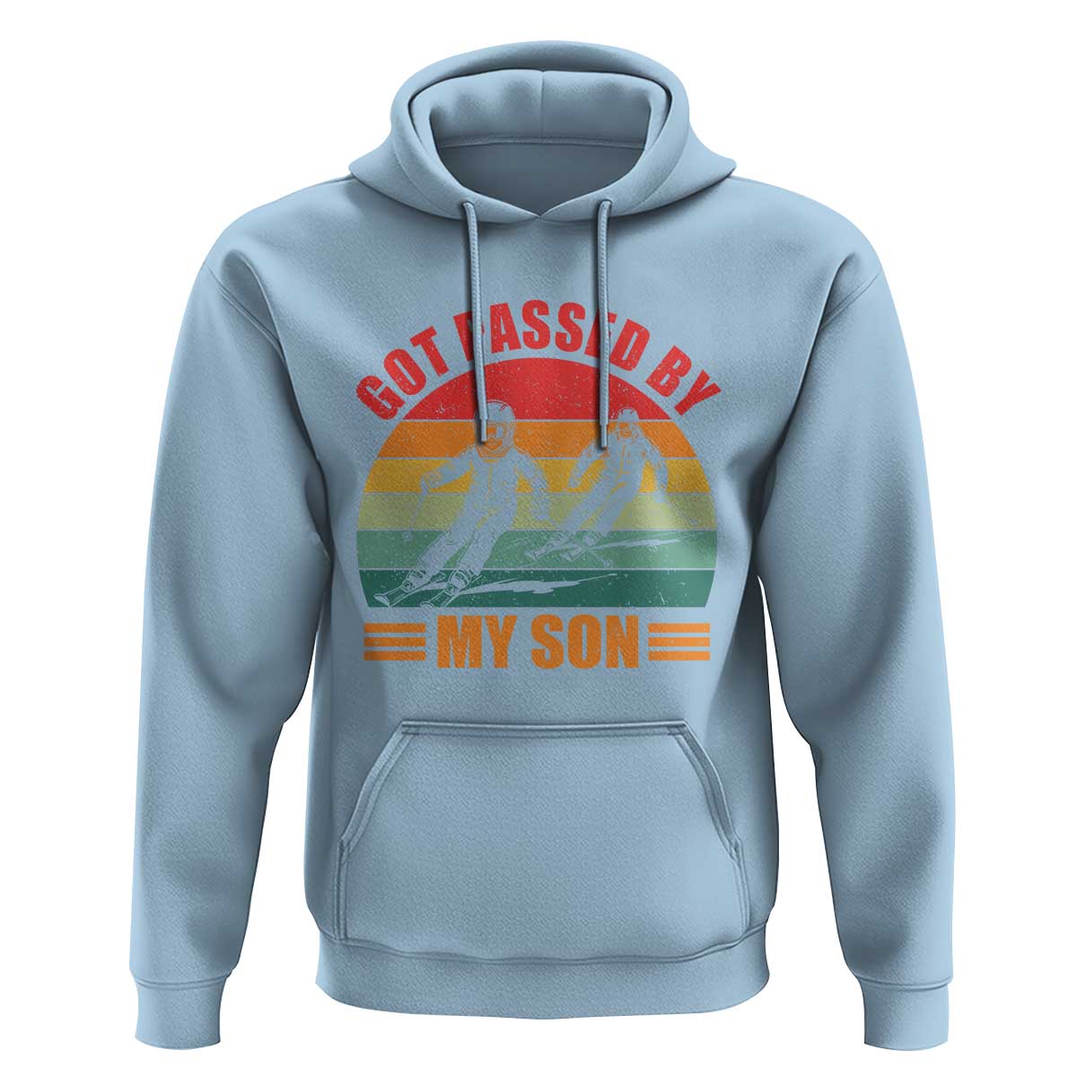 Funny Skiing Ski Dad Hoodie Got Passed By My Son Retro Vintage - Wonder Print Shop