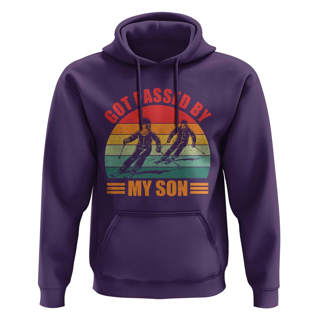 Funny Skiing Ski Dad Hoodie Got Passed By My Son Retro Vintage - Wonder Print Shop