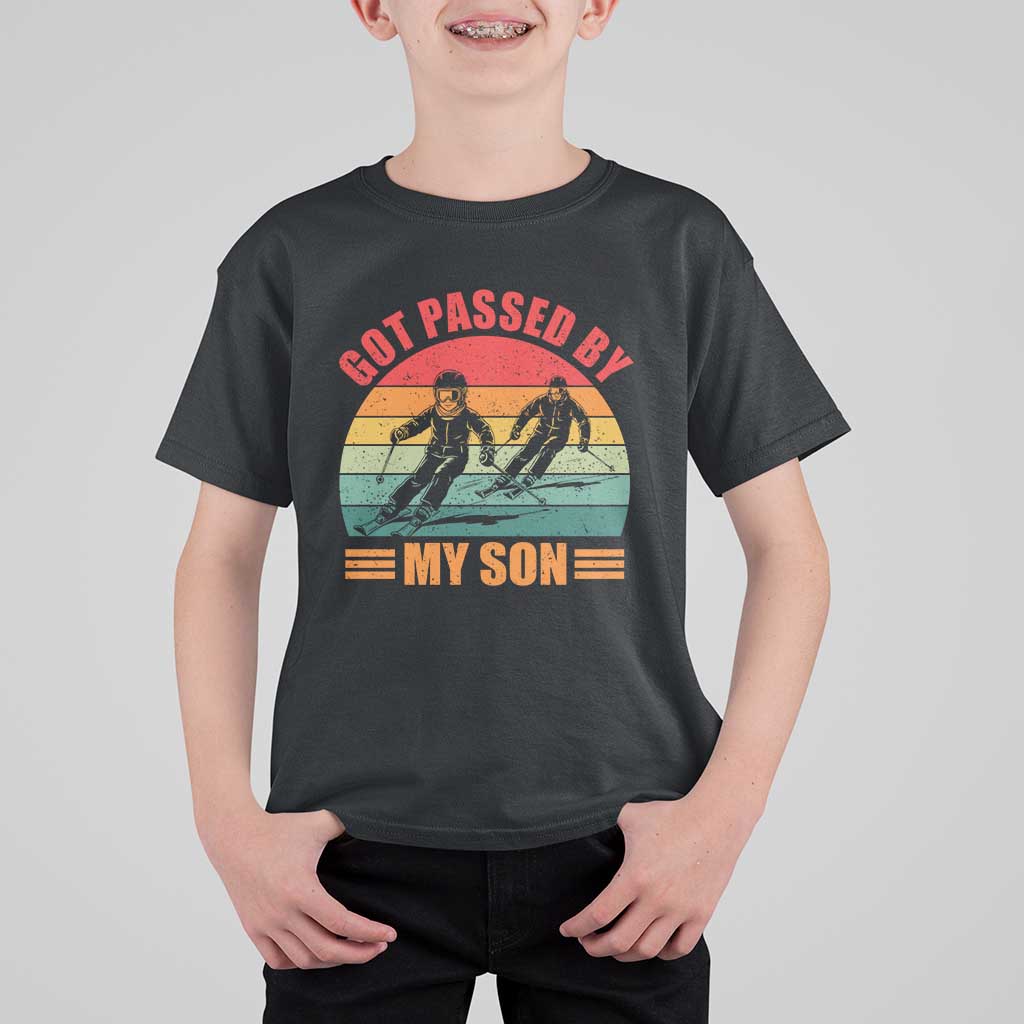 Funny Skiing Ski Dad T Shirt For Kid Got Passed By My Son Retro Vintage - Wonder Print Shop