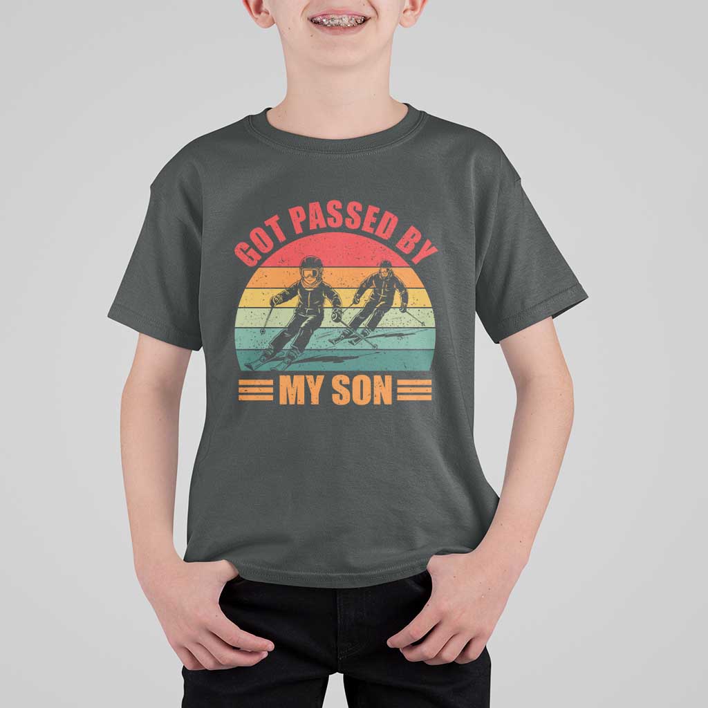 Funny Skiing Ski Dad T Shirt For Kid Got Passed By My Son Retro Vintage - Wonder Print Shop