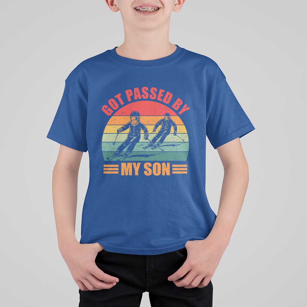 Funny Skiing Ski Dad T Shirt For Kid Got Passed By My Son Retro Vintage - Wonder Print Shop