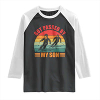 Funny Skiing Ski Dad Raglan Shirt Got Passed By My Son Retro Vintage - Wonder Print Shop
