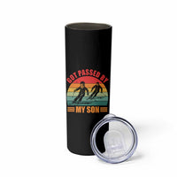 Funny Skiing Ski Dad Skinny Tumbler Got Passed By My Son Retro Vintage - Wonder Print Shop