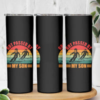 Funny Skiing Ski Dad Skinny Tumbler Got Passed By My Son Retro Vintage - Wonder Print Shop