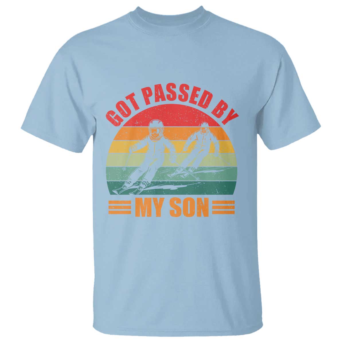 Funny Skiing Ski Dad T Shirt Got Passed By My Son Retro Vintage - Wonder Print Shop