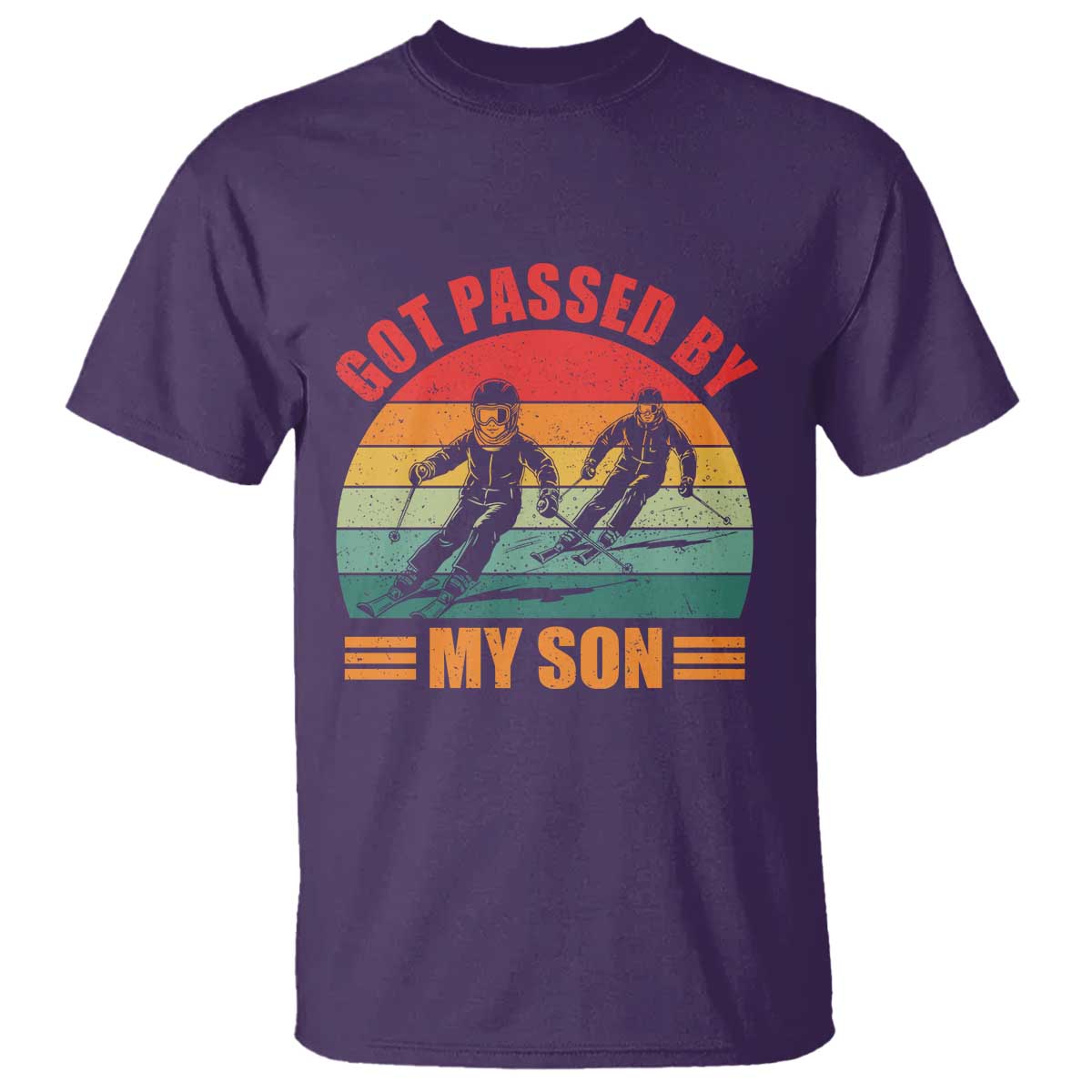 Funny Skiing Ski Dad T Shirt Got Passed By My Son Retro Vintage - Wonder Print Shop