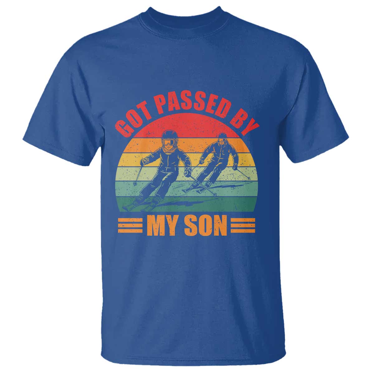 Funny Skiing Ski Dad T Shirt Got Passed By My Son Retro Vintage - Wonder Print Shop
