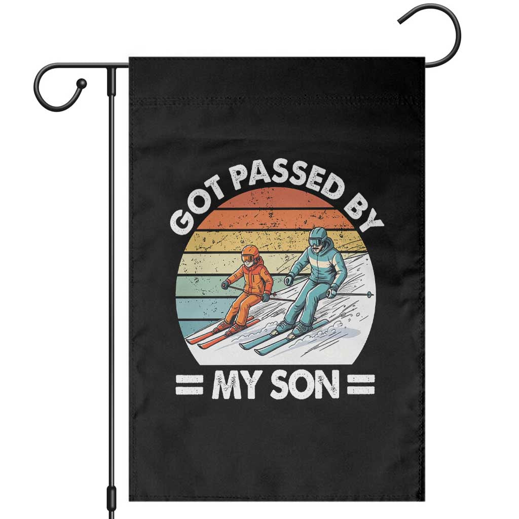 Funny Ski Dad Garden Flag Got Passed By My Son Retro Vintage - Wonder Print Shop