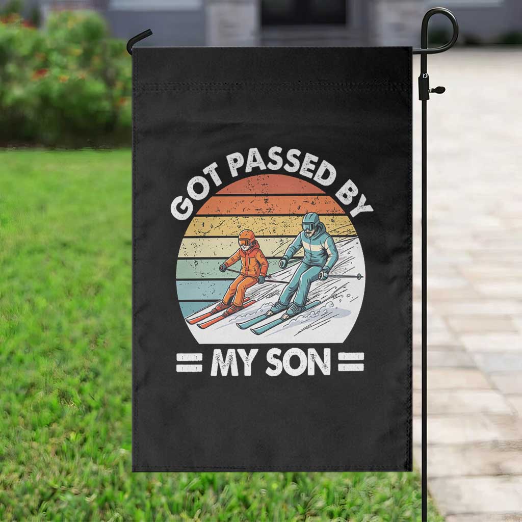 Funny Ski Dad Garden Flag Got Passed By My Son Retro Vintage - Wonder Print Shop