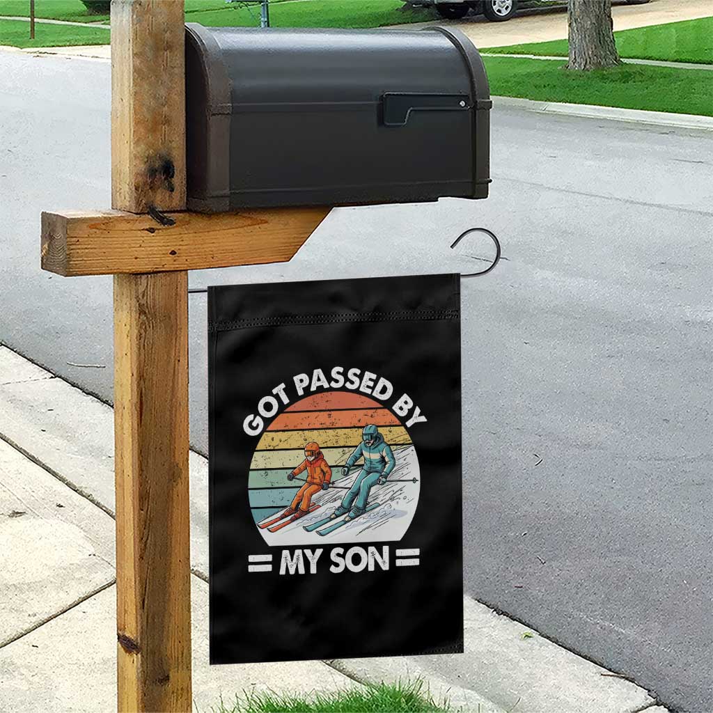 Funny Ski Dad Garden Flag Got Passed By My Son Retro Vintage - Wonder Print Shop