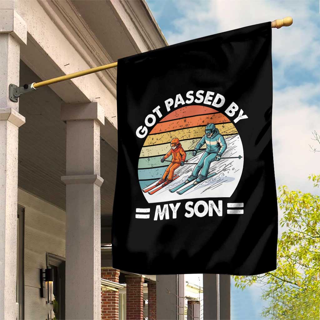 Funny Ski Dad Garden Flag Got Passed By My Son Retro Vintage - Wonder Print Shop