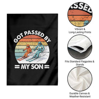 Funny Ski Dad Garden Flag Got Passed By My Son Retro Vintage - Wonder Print Shop