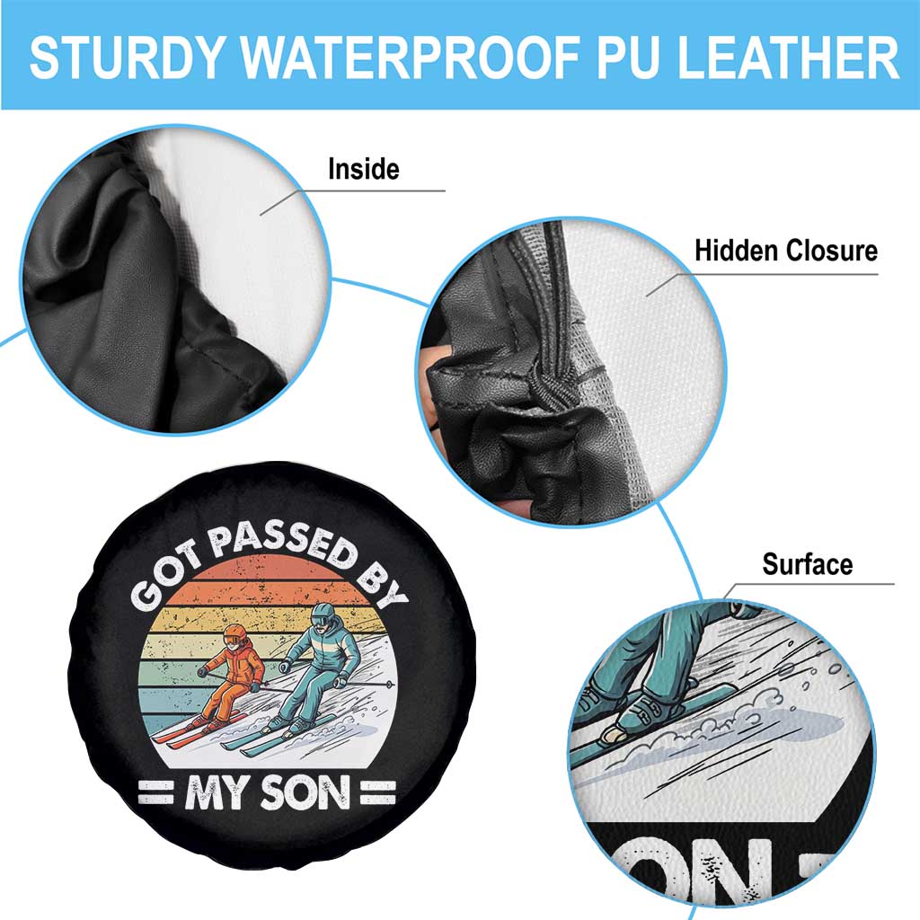 Funny Ski Dad Spare Tire Cover Got Passed By My Son Retro Vintage - Wonder Print Shop