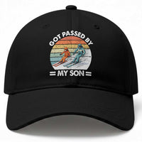 Funny Ski Dad Baseball Cap Got Passed By My Son Retro Vintage