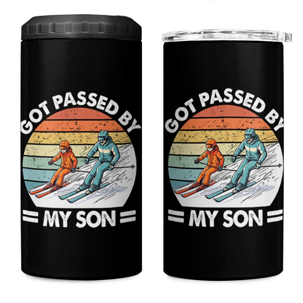Funny Ski Dad 4 in 1 Can Cooler Tumbler Got Passed By My Son Retro Vintage - Wonder Print Shop
