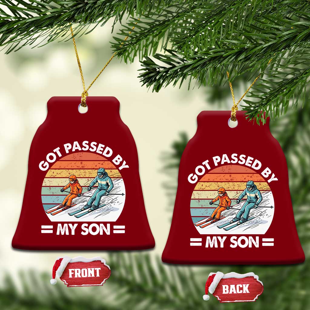 Funny Ski Dad Ceramic Ornament Got Passed By My Son Retro Vintage - Wonder Print Shop