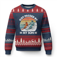 Funny Ski Dad Ugly Christmas Sweater Got Passed By My Son Retro Vintage - Wonder Print Shop