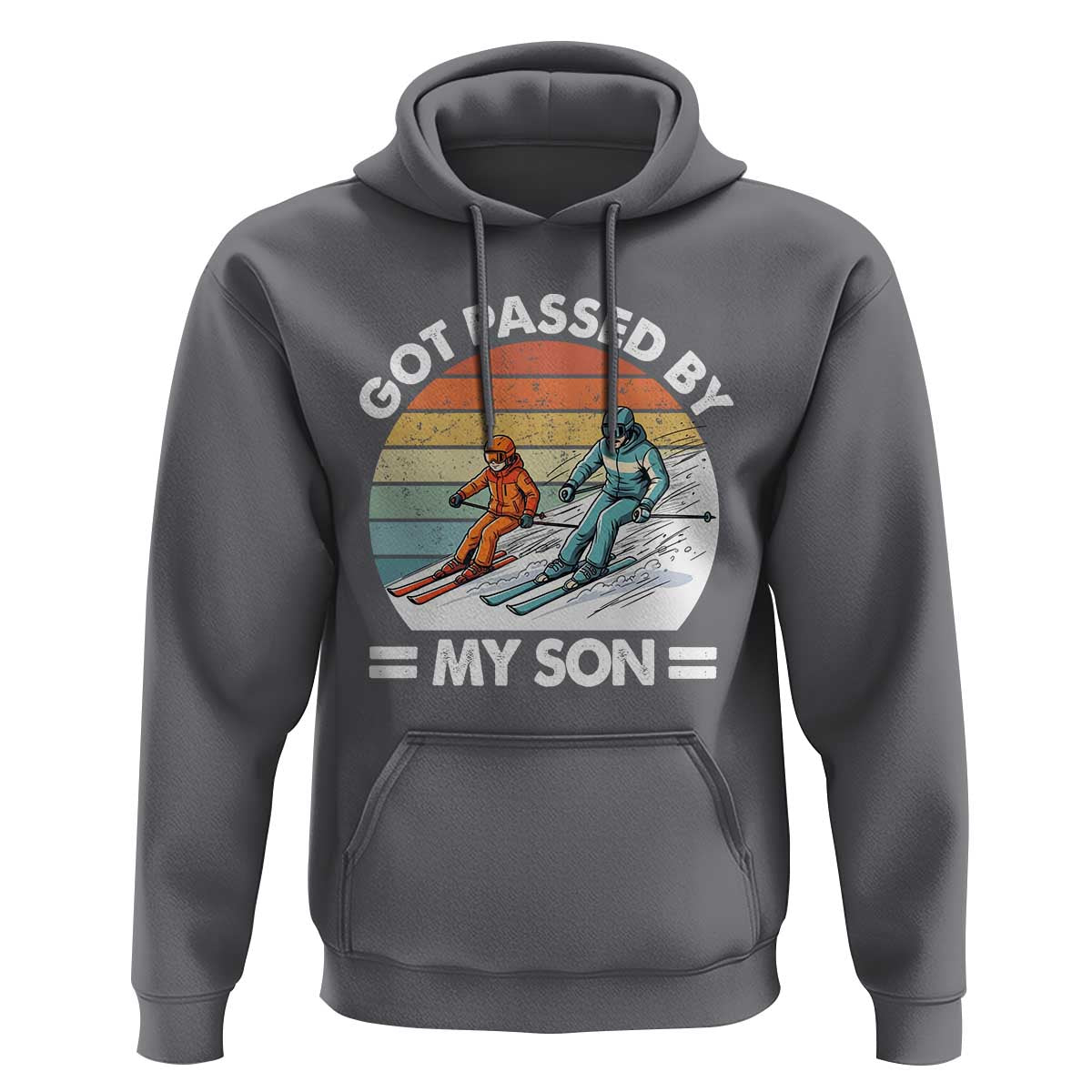 Funny Ski Dad Hoodie Got Passed By My Son Retro Vintage - Wonder Print Shop