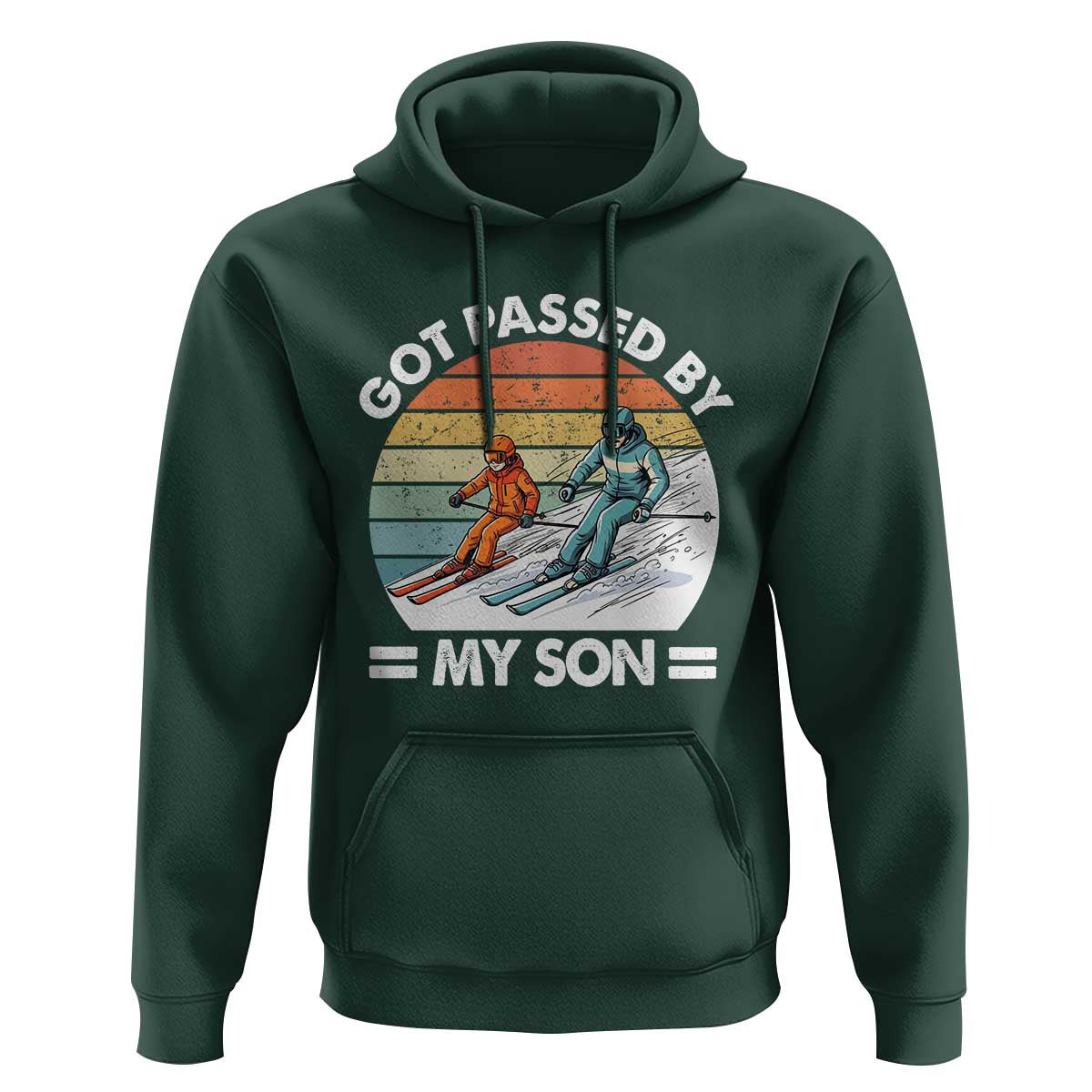 Funny Ski Dad Hoodie Got Passed By My Son Retro Vintage - Wonder Print Shop